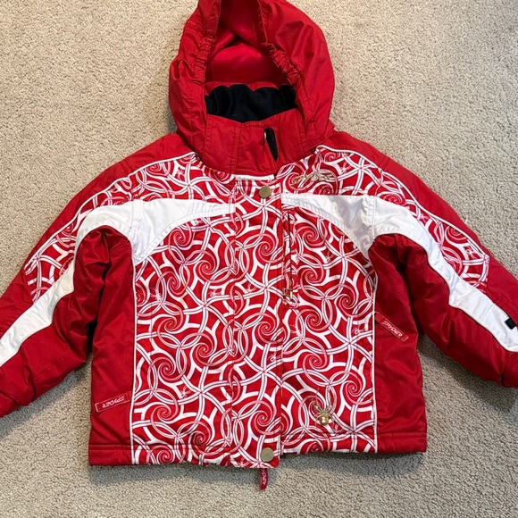 Spyder Red and White Kids Jacket